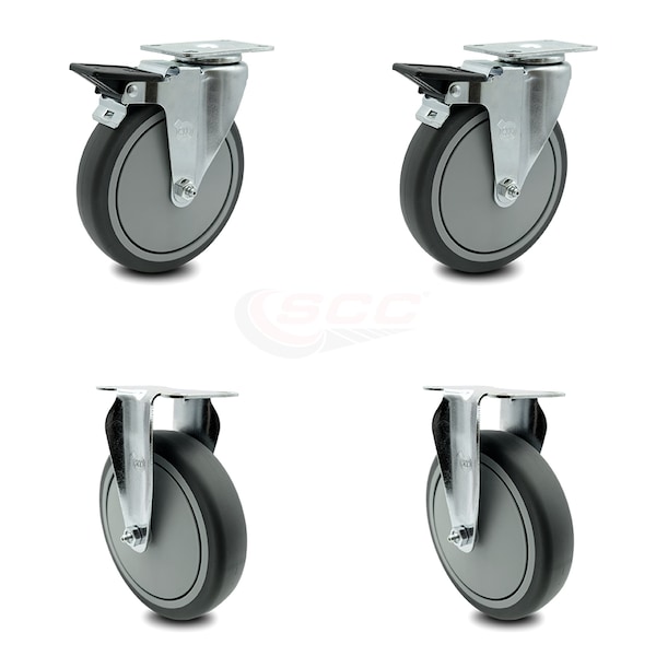 Cambro Beverage Service Cart Swivel Caster with 2 Rigid Replacement Set - SCC